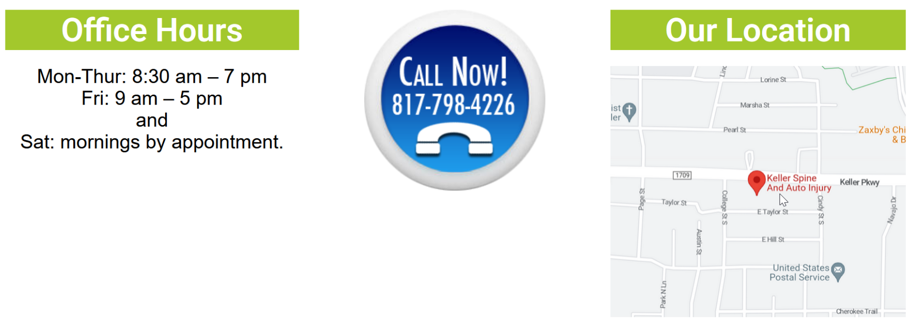 Keller Spine treatment options